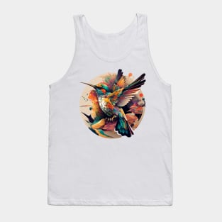 Abstract Beautiful Hummingbird Tank Top